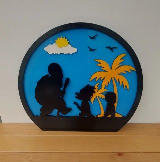 Quadro parete Dragonball legno