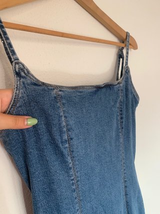 Vestido largo vaquero ajustado