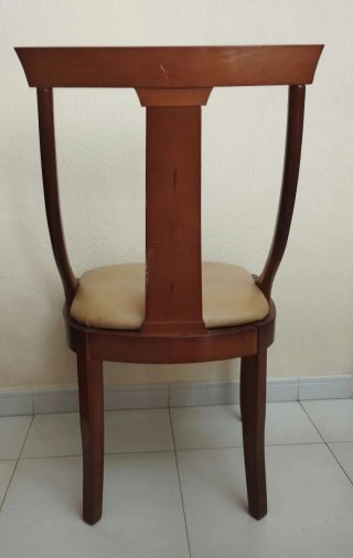 Sillas de madera tapizado piel diseño clásico (6 u