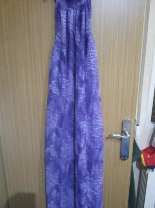 Vestido largo estampado morado XL