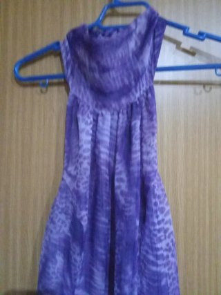 Vestido largo estampado morado XL