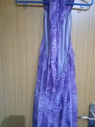 Vestido largo estampado morado XL