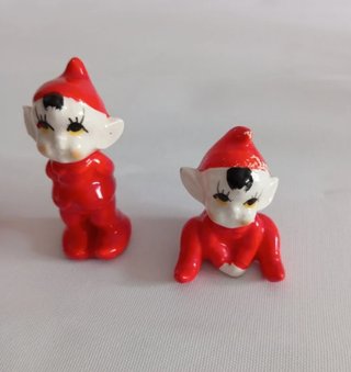 Lote 3 Figure Elfi Vintage Porcellana Rossa
