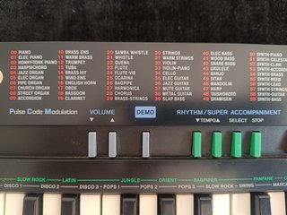 TECLADO VINTAGE CASIO SA-10 TONE BANK AÑOS 90