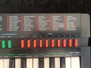 TECLADO VINTAGE CASIO SA-10 TONE BANK AÑOS 90
