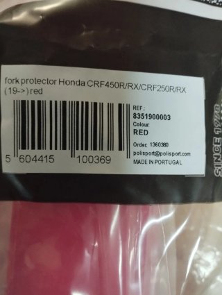 Motocross Plásticos Honda Rojos estos días 60€