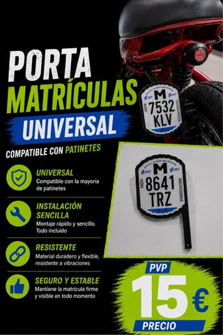 Portamatriculas Universal Patinete Eléctrico