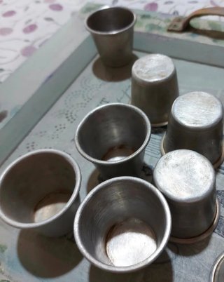 Lote 12 moldes de cubiletes repostería metal