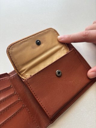 Cartera Billetera Marrón Cuero