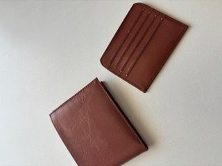 Cartera Billetera Marrón Cuero
