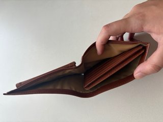 Cartera Billetera Marrón Cuero