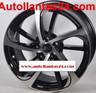 Juego de 4 llantas audi almedia black 18 r772663