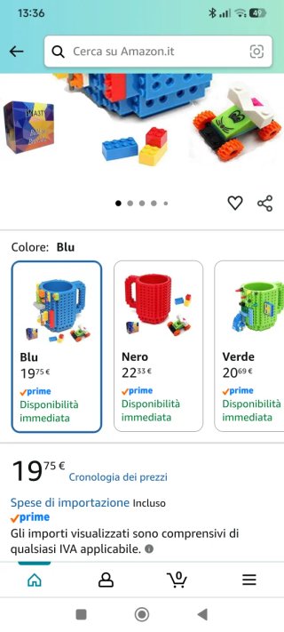 Tazza da costruzione Lego