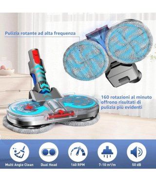 Testina Mocio Elettrico per Dyson V7-V15
