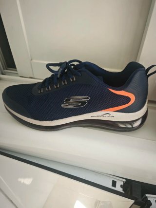Zapatillas Skechers Azul/Naranja Talla 44