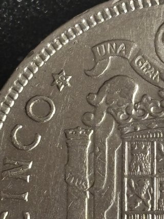 Moneda 5 Pesetas Franco 1949 Estrella 50