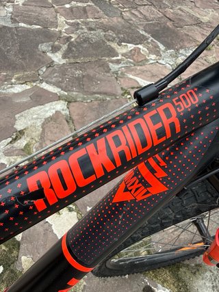 Bicicleta Montaña Rockrider 500 Negra/Roja