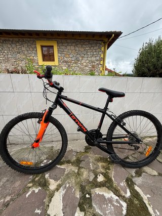 Bicicleta Montaña Rockrider 500 Negra/Roja