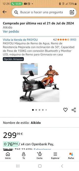 Máquina de Remo PASYOU Aikido