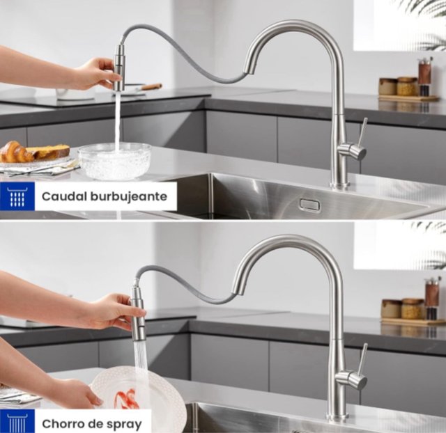 Grifo Cocina Extraíble Metal