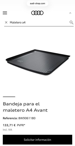 Bandeja Maletero Audi A4 Avant B9
