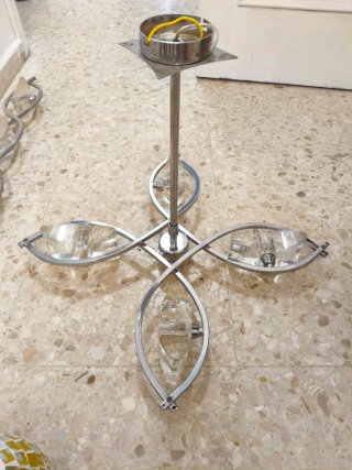 Lámparas de techo cristal y metal