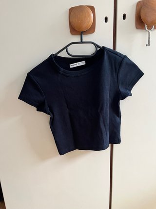 Pull&Bear Blusa Negra Talla XS