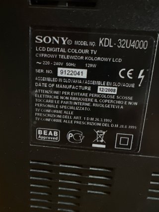 Sony BRAVIA KDL-32U4000 — 32”