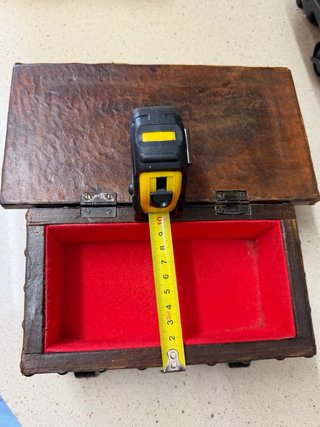 Joyero Madera Mapa Antiguo Tachuelas