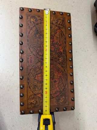 Joyero Madera Mapa Antiguo Tachuelas