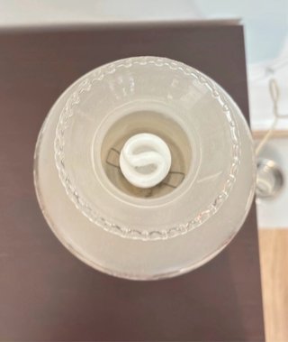 Lámpara Vintage Mesita Noche Madera y Metal
