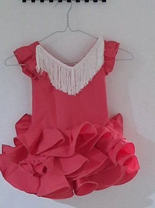 Vestido Flamenca Niña Rojo y Blanco