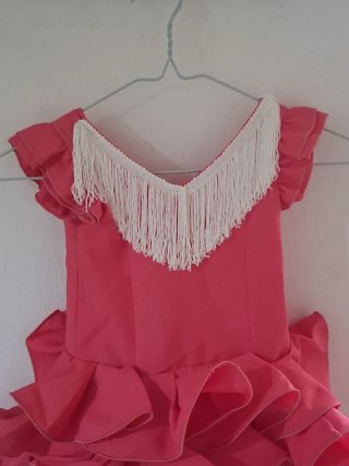 Vestido Flamenca Niña Rojo y Blanco