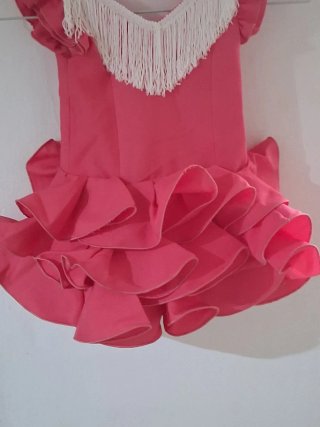 Vestido Flamenca Niña Rojo y Blanco