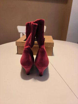 Botines MTNG Rojo Tacon Mujer