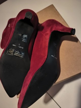 Botines MTNG Rojo Tacon Mujer