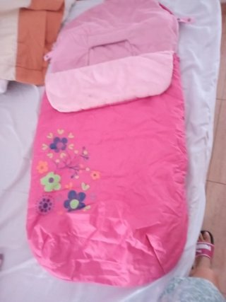 Saco silla bebé rosa flores