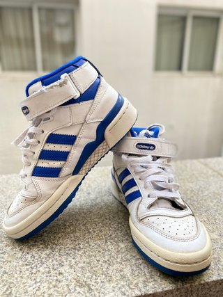 Zapatillas Adidas Forum Mid J Blanco/Azul T 35.5