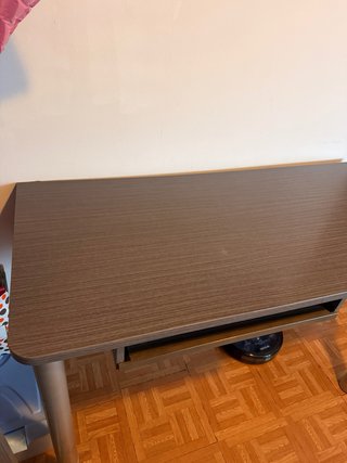 Escritorio Gris Metálico y Madera