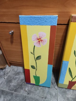 Cuadros pintados a mano flores