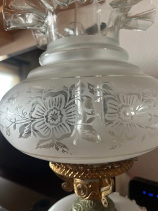 Lámpara Vintage Cerámica y Cristal