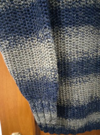 Jersey Cortefiel Talla M Rayas Azul marrón tostado