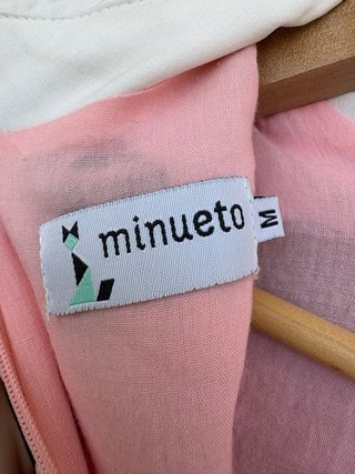 Vestido Minueto lunares rosa midi