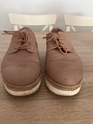 Zapatos tipo blucher plataforma esparto 36 grande.