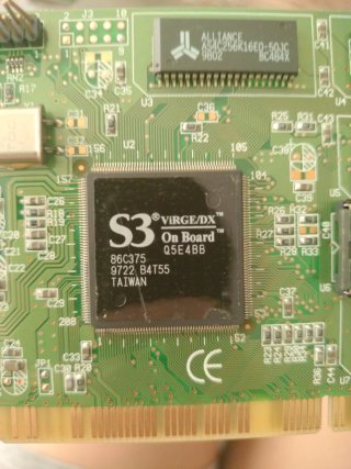 Tarjeta Gráfica PCI S3 ViRGE/DX Octek P612 2MB
