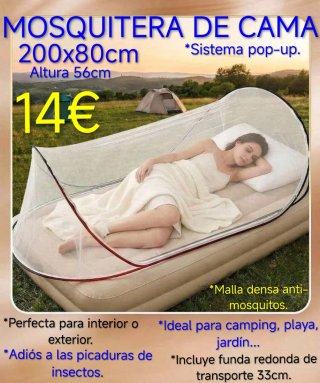 Mosquitera Cama Pop-Up 200x80cm
