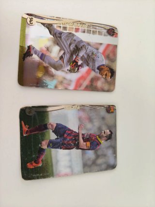Cartas Fútbol Navas y Iniesta