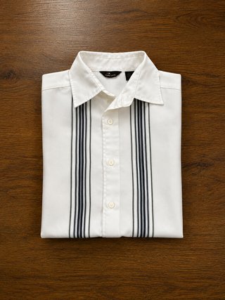 Camisa Cafe Luna tropical vintage blanca