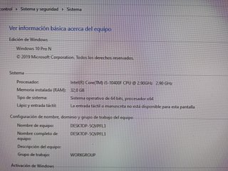 Ordenador VSPC i5 10ª Gen 16GB RAM 8GB Gráfica