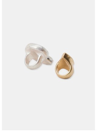 Pack 2 maxi anillos ovalado conchas